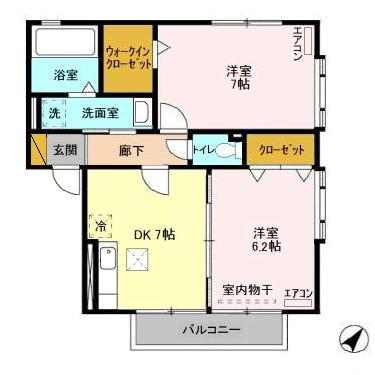 シャルマン Aの間取り