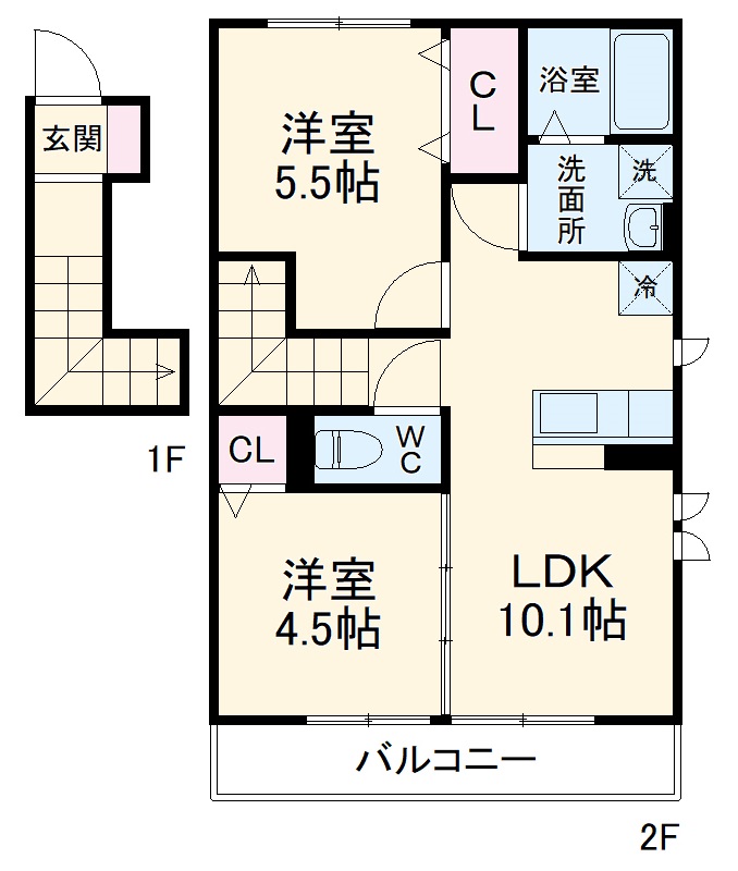 大黒屋ハイツ 一番館の間取り