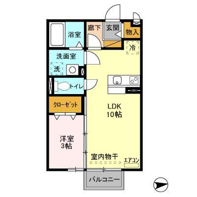 ルミエール東光台 Aの間取り