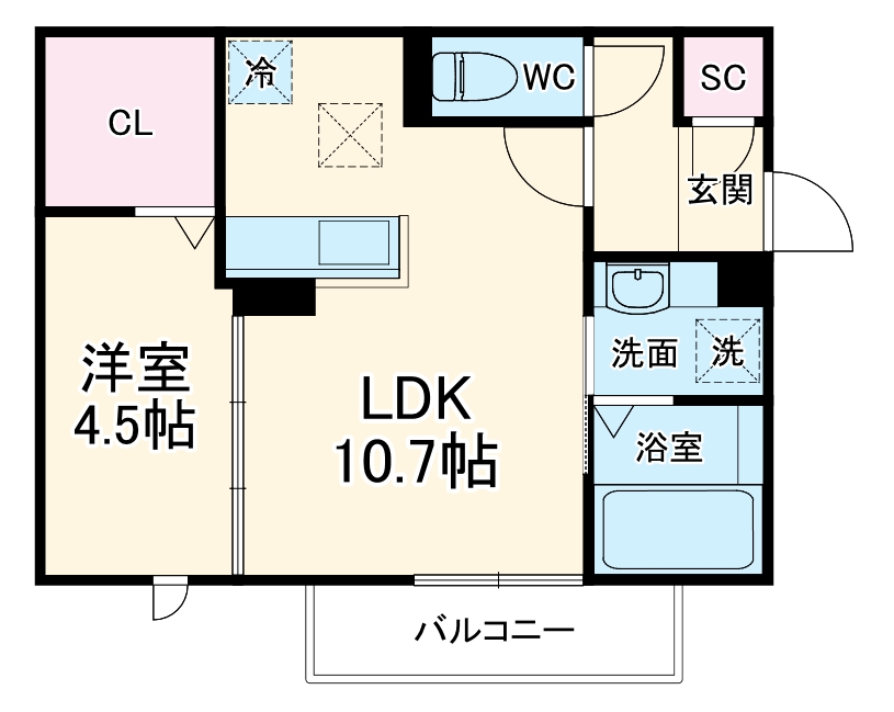Noble 駅前通の間取り