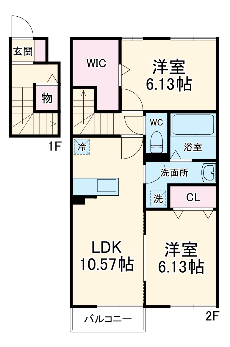 オアシス東豊 C棟の間取り