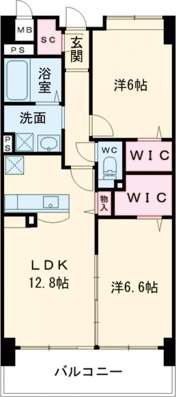 メルベーユ高宮駅前の間取り