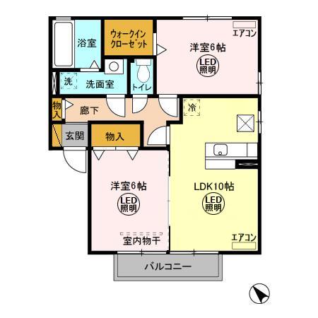 リビングタウン陽光台 Bの間取り