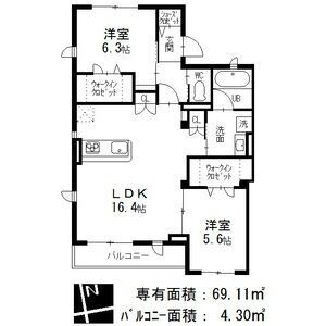 シーズンステージ本山Ⅱの間取り