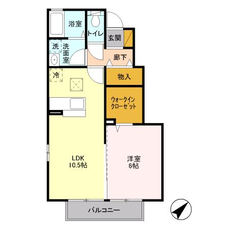 アムール岡崎 Aの間取り