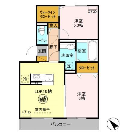 ライトパレスうずら野の間取り
