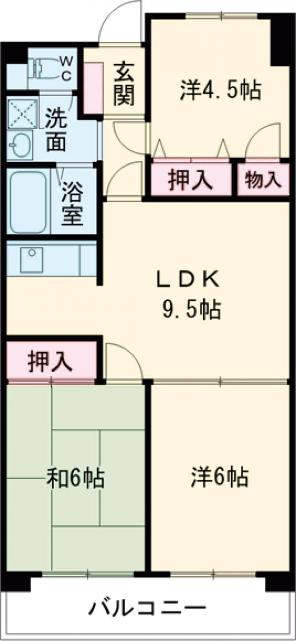 清水山第1パークハイツの間取り