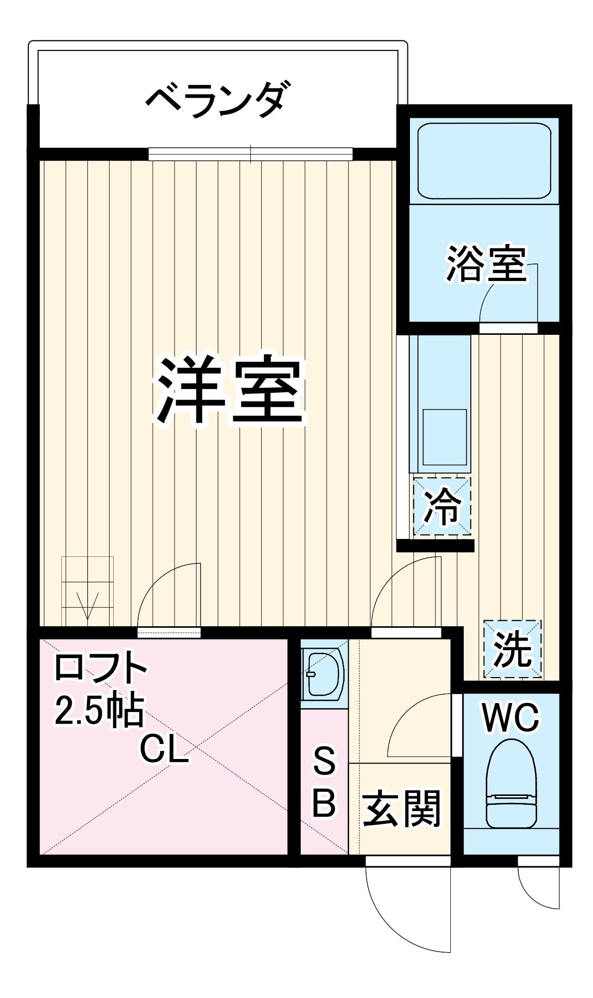 セザンヌ飯村Bの間取り