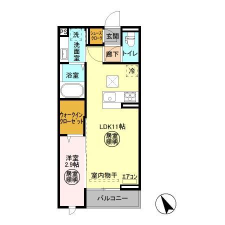 Fleur(フルール) Bの間取り