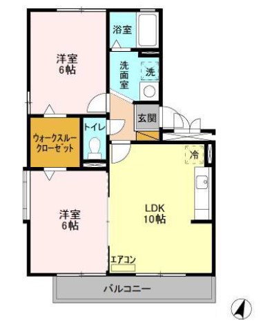 グランドゥールⅢ Aの間取り