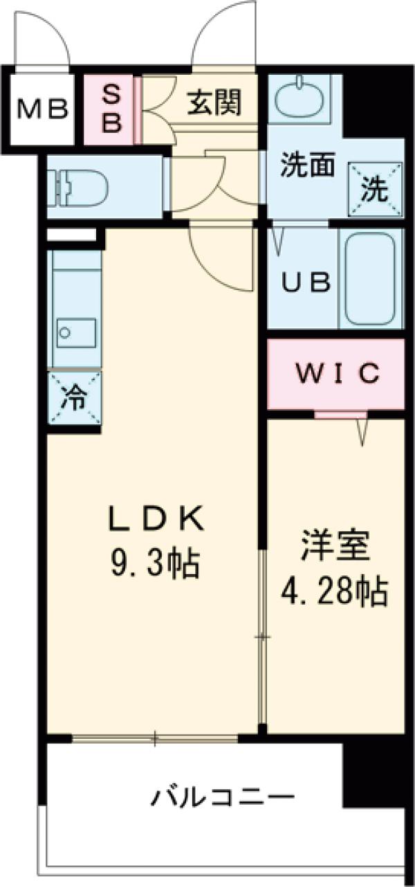 モダンパラッツォ博多rivaⅠの間取り