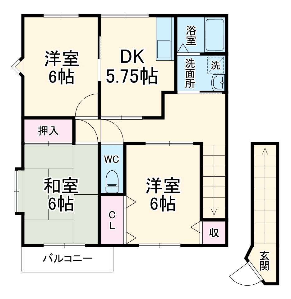 ハイステージ栗木山の間取り