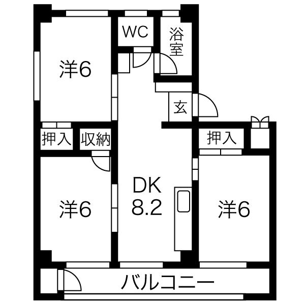 川原マンションの間取り
