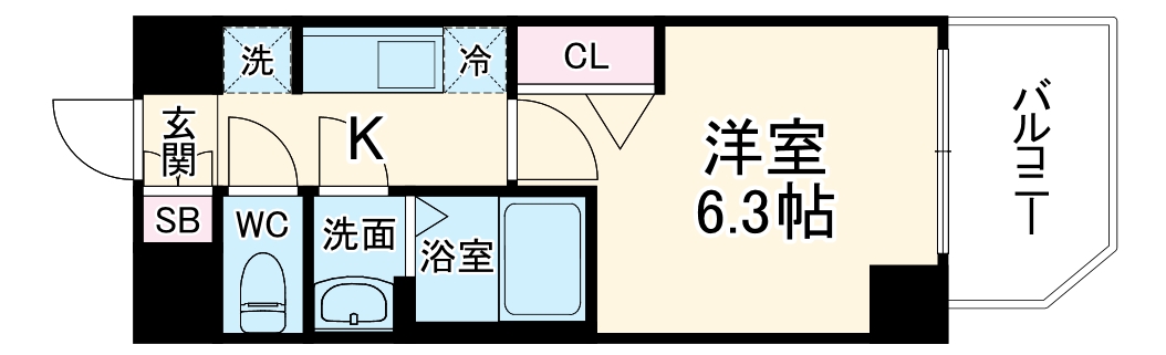 プレサンス THE MOTOYAMAの間取り