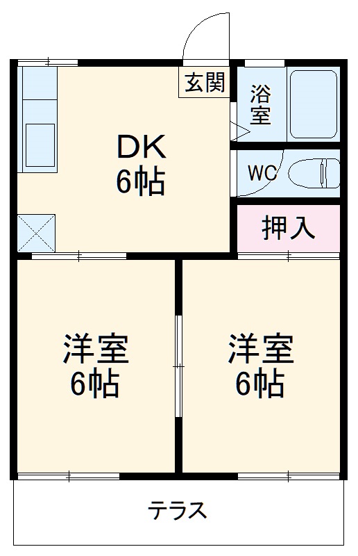 コーポ杉田No.1の間取り