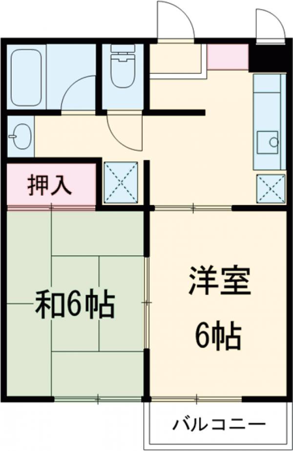 ハイツ竹林の間取り