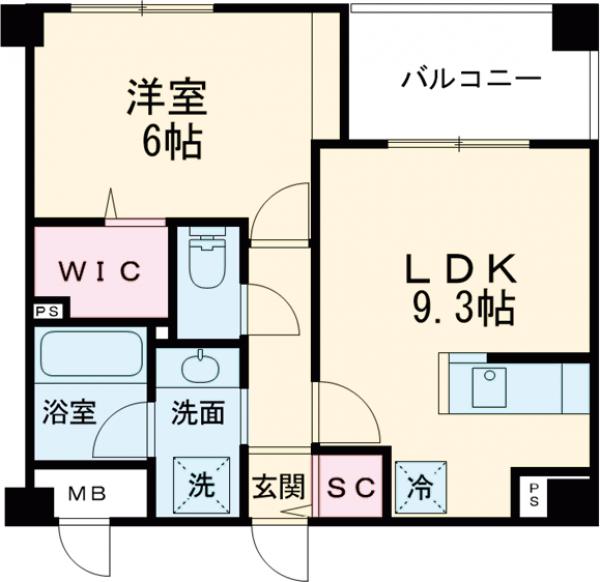メープルスクエア心斎橋の間取り