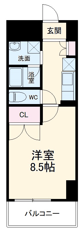 STUDIO KANAREBASHIの間取り