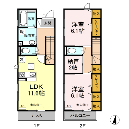 ファミール Aの間取り
