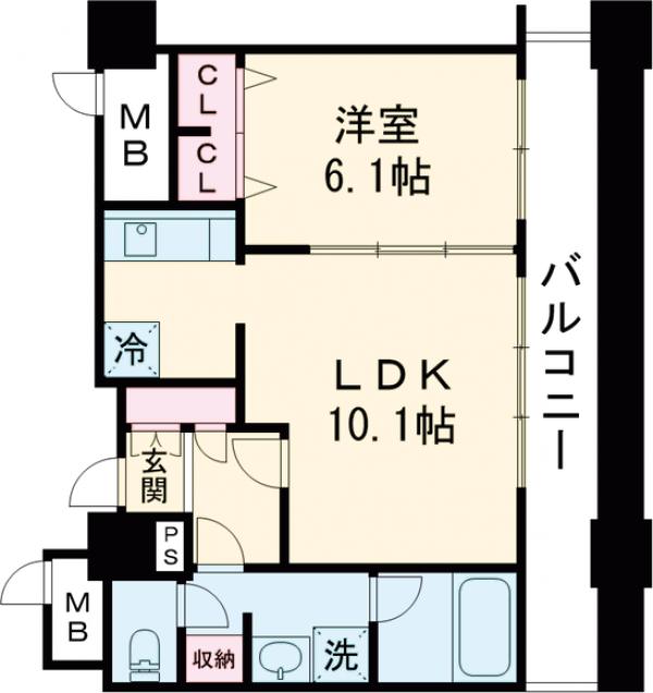 KDXレジデンス大濠ハーバービュータワーの間取り