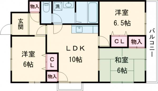 善幸コーポラス5号館の間取り