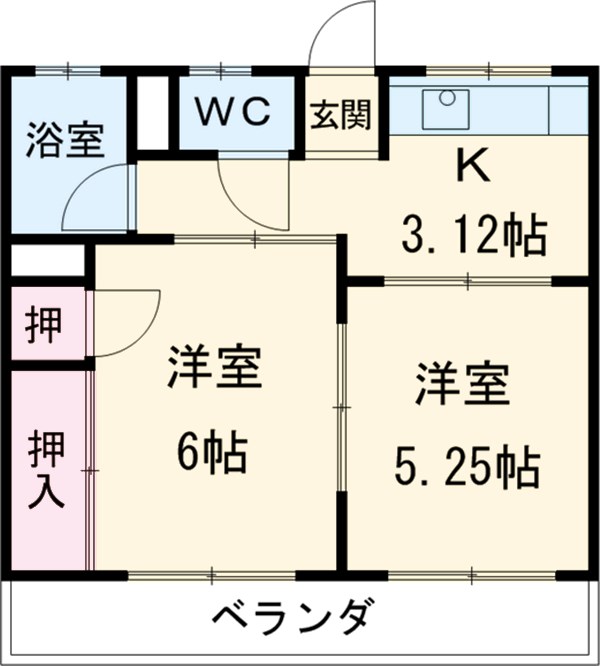 コーポ山崎Aの間取り