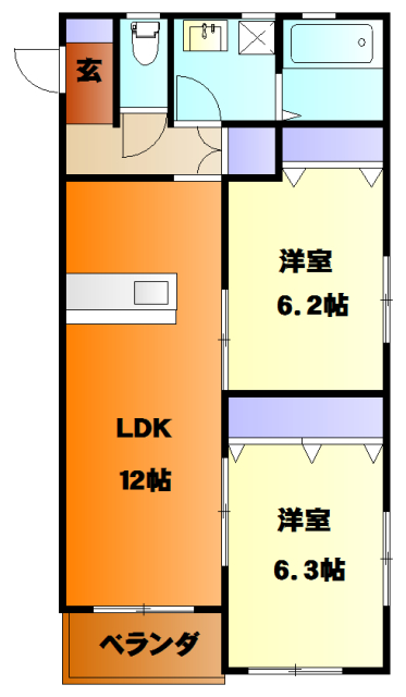 コミーテ薮田Aの間取り