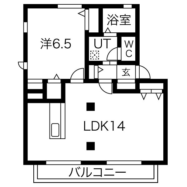 パークサイドウエノCの間取り