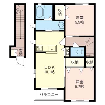 スカイピクシーAの間取り