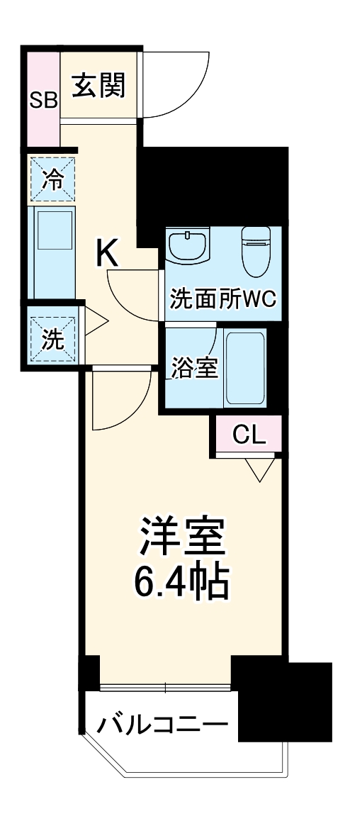 SHOKEN Residence横浜阪東橋の間取り