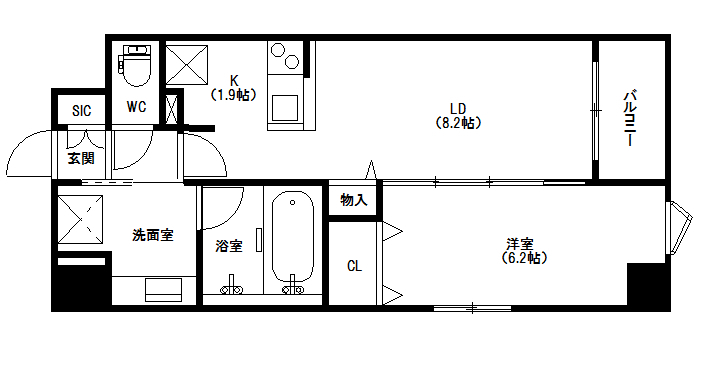シャルマン愛知の間取り