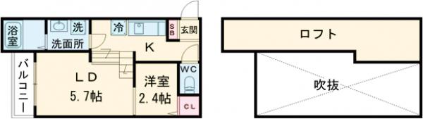 Dear Court K(ディアコートケー)の間取り