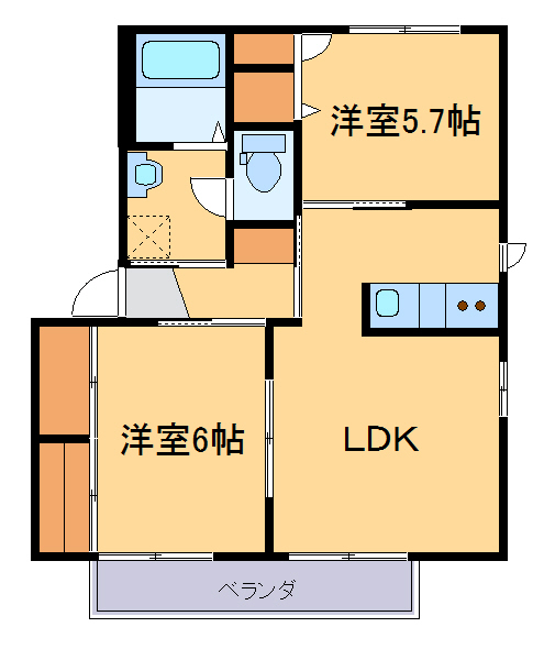 アンシャーリーBの間取り
