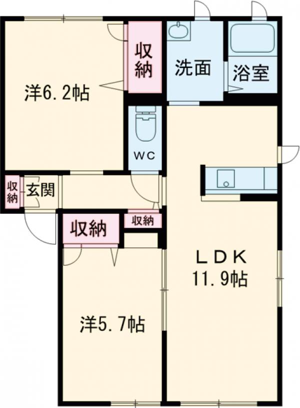 ベルドミールBの間取り