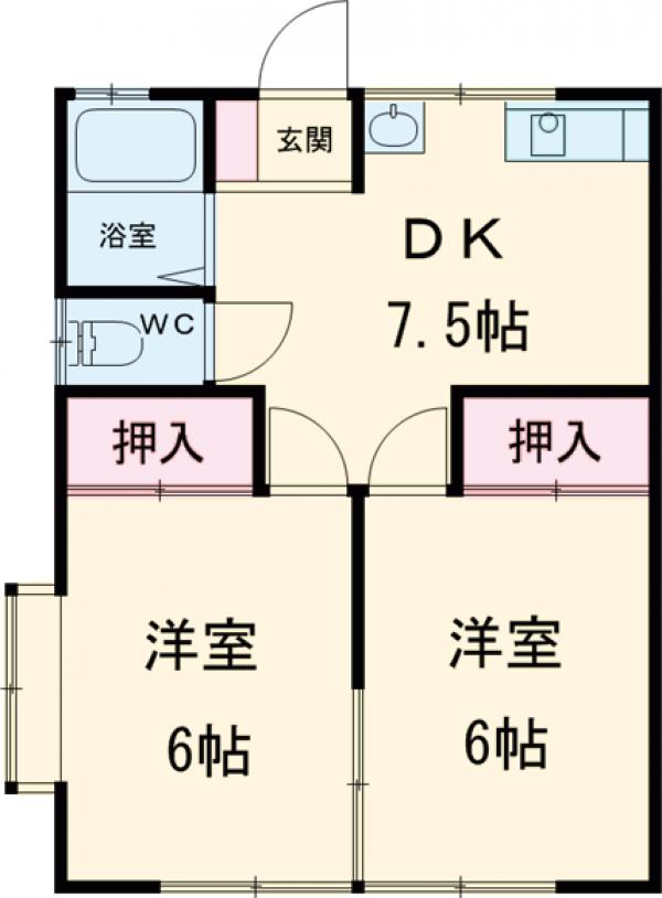 スペースタウン赤堀D棟の間取り