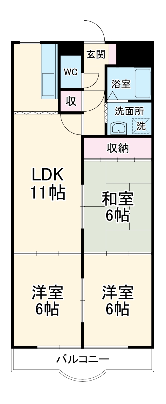 コンフォトゥールの間取り