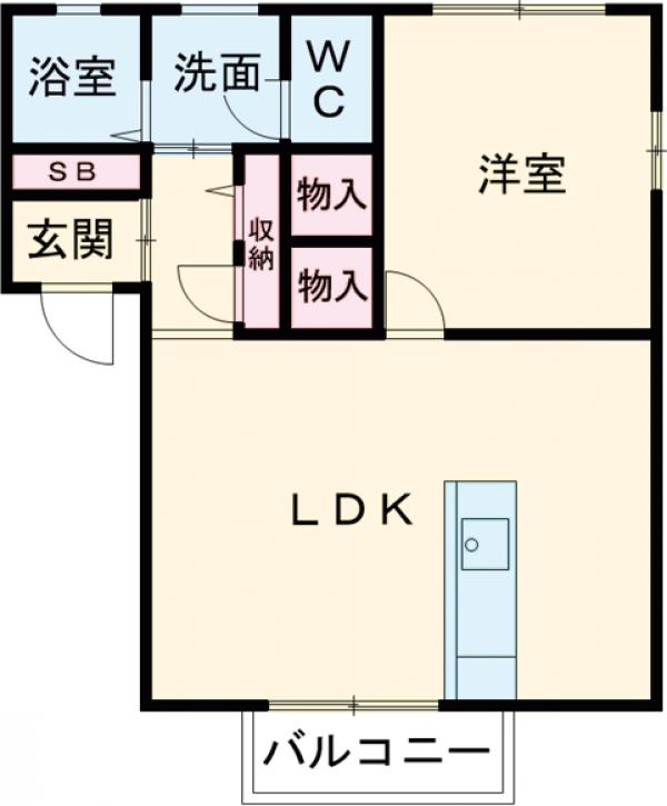 エミネンス西野目Dの間取り