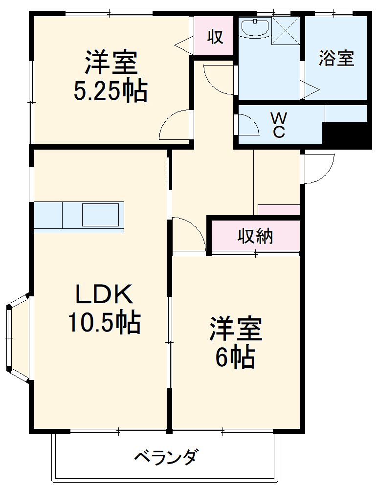 石幸ハイツBの間取り