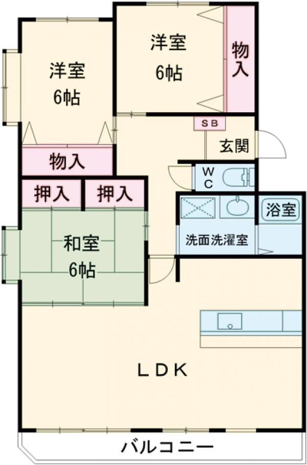 アリーグ石川の間取り