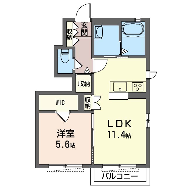 シャーメゾン宮前Aの間取り