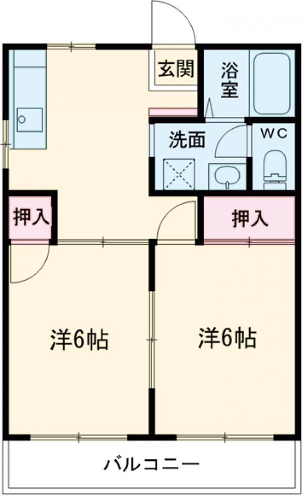 ツインハイツAの間取り