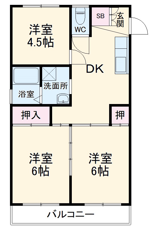 コーポ藤田の間取り