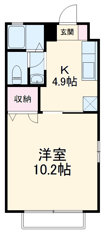 ヒルセゾンAの間取り