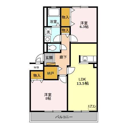 グレースフル東大島の間取り