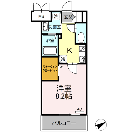 ソレイユ大西の間取り