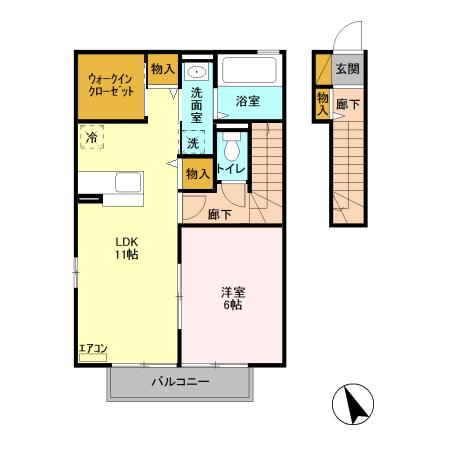 プレアデス見川 Dの間取り