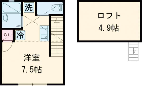 バーミープレイス西国分寺Ⅳの間取り