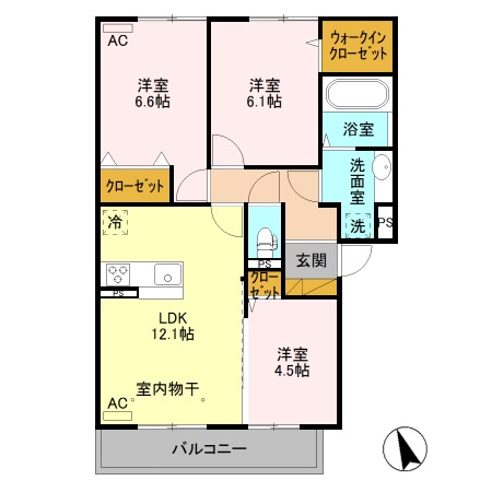 プレミスト Ⅴの間取り