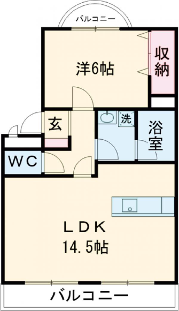 マンションクレアAの間取り