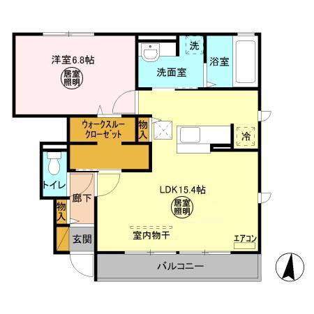 スカイブルー Hの間取り